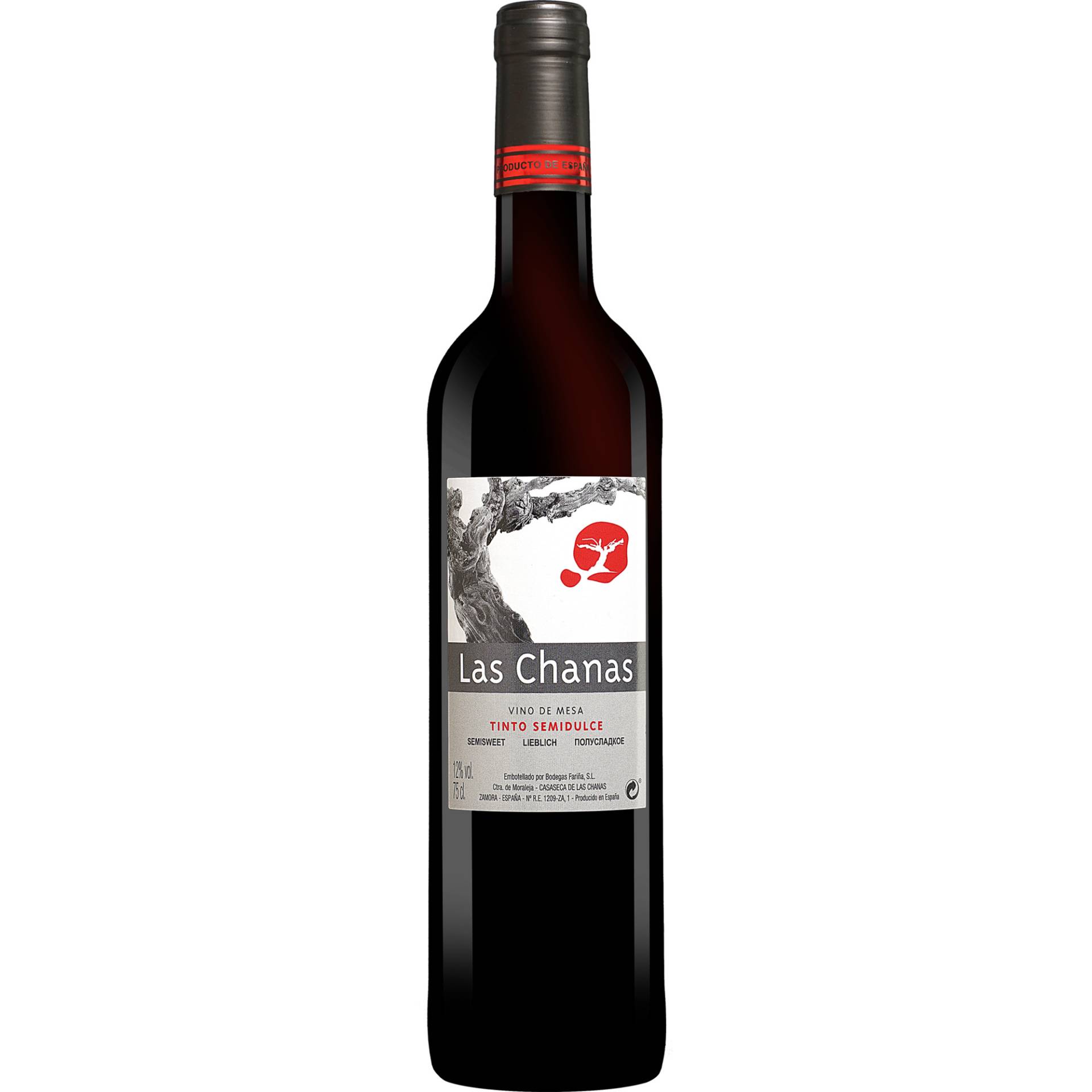 Las Chanas Tinto Semi Dulce 0.75L 12% Vol. Rotwein Lieblich aus Spanien Las Chanas Tinto Semi Dulce 0.75L 12% Vol. Rotwein Lieblich aus Spanien von Fariña