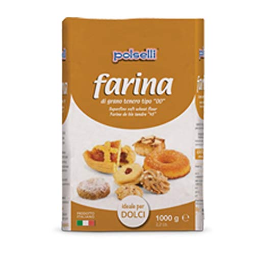 Farina Polselli 00 ideal für Kuchen - Kg. 1 - Paket 10 Stück von Farine Polselli