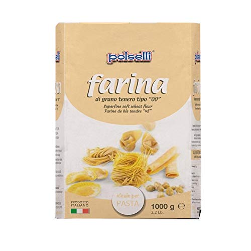 Polselli 00 Mehl ideal für Pasta - Kg. 1 - Paket 10 Stück von Farine Polselli