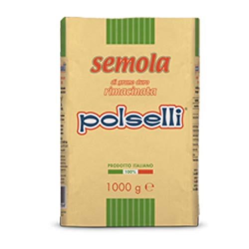 Polselli Rimacinata Grieß - Kg. 1 - Paket 10 Stück von Farine Polselli