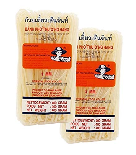 Farmer - 3mm Breite Asia Nudeln 400g, 2er Pack, (2x400g) von Farmer