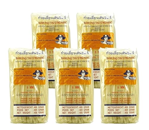 Farmer - 5mm breite Asia Nudeln - 5er Pack (5 x 400g) - Thai Reisnudeln von Farmer