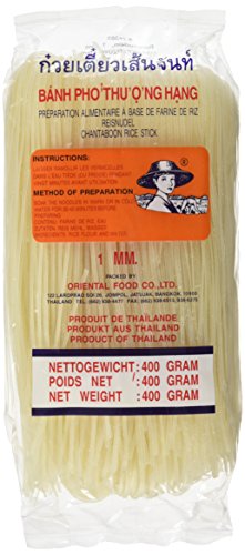 Farmer Reisnudeln – Thailändische, 1 mm breite Reisbandnudeln aus Reismehl – 17 x 400 g von Farmer