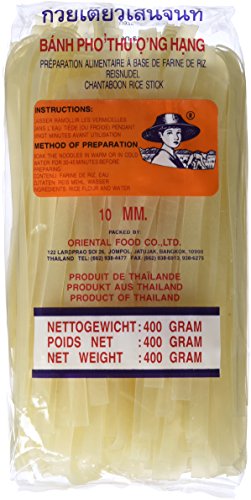 Farmer Reisnudeln – Thailändische, 10 mm breite Reisbandnudeln aus Reismehl – 17 x 400 g von Farmer