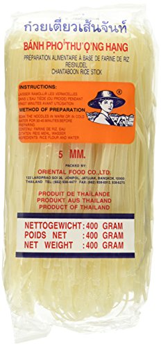 Farmer Reisnudeln – Thailändische, 5 mm breite Reisbandnudeln aus Reismehl – 17 x 400 g von Farmer