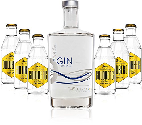Gin Tonic Set - Organic Gin 0,7l 700ml (40% Vol) + 6x Goldberg Tonic Water 200ml inkl. Pfand MEHRWEG von Goldberg-Goldberg