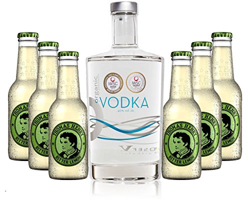 Vodka Lemon Set - Organic Vodka 0,7l 700ml (40% Vol) + 6x Thomas Henry Bitter Lemon 200ml - Inkl. Pfand MEHRWEG von Thomas Henry-Thomas Henry