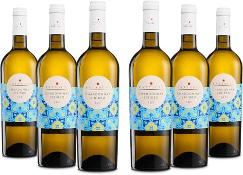 Fatascià Chardonnay Zibibbo Terre Siciliane IGT, Eleganter und Harmonischer Weißwein mit Noten Gelber Früchte, 13 % Vol., Karton mit 6 Flaschen mit jeweils 750 ml Fatascià Chardonnay Zibibbo Terre Siciliane IGT, Eleganter und Harmonischer Weißwein mit Noten Gelber Früchte, 13 % Vol., Karton mit 6 Flaschen mit jeweils 750 ml von Fatascia'