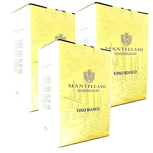 Italianisher Weißwein Bag In Box Mantellassi (3 Bag in the box 5 Liter) von Fattoria Mantellassi