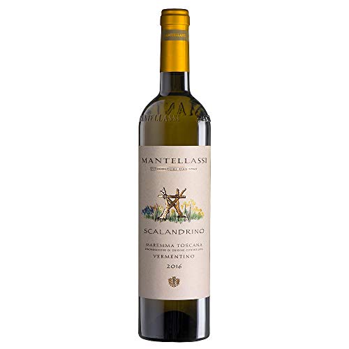 Scalandrino : Vermentino Maremma Toscana DOC Fattoria Mantellassi Italianischer Weißwein (1 Flasche 75 cl.) von Fattoria Mantellassi