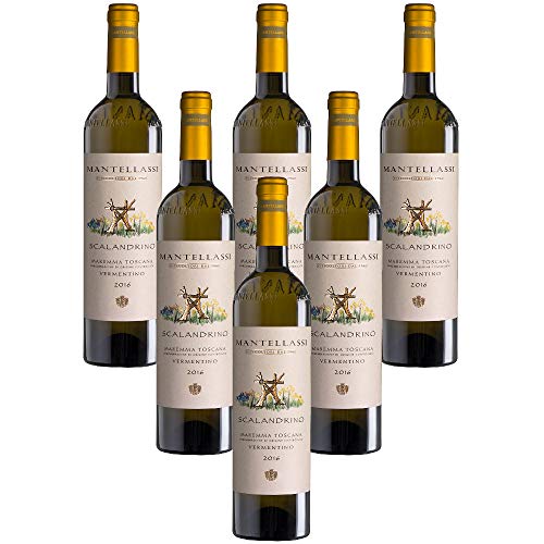 Scalandrino : Vermentino Maremma Toscana DOC Fattoria Mantellassi Italianischer Weißwein (6 Flaschen 75 cl.) von Fattoria Mantellassi