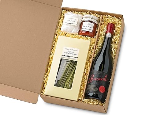 Geschenk für Männer Geschenk-Set Elegante I Präsent für Kunden Geschenkbox zu Weihnachten mit Goldmedaillen Rotwein und italienischen Spezialitäten von Fattoria San Vincenzo