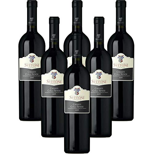 Italienischer Rotwein Vino Chianti Colli Senese DOCG Fattoria Svetoni (6 flaschen 75 cl.) von Fattoria Svetoni
