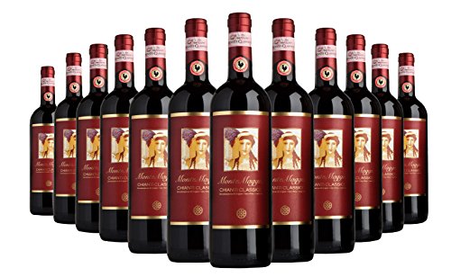 Chianti Classico di Montemaggio Bio-Rotwein - Toskanischer Luxuriöser Edler Bio - Sangiovese/Merlot - Wein aus Italien - Fattoria di Montemaggio - 0.75L - 12 Flaschen von MONTEMAGGIO