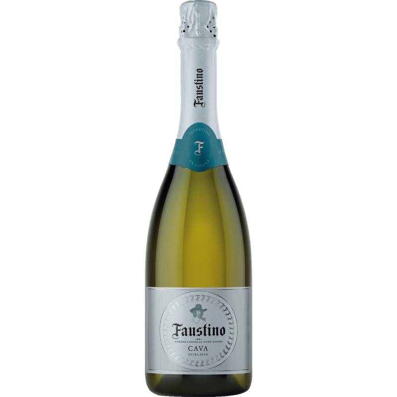 Cava Faustino Extra Seco, Cava DOP, Katalonien, Schaumwein von Faustino, 01320 Oyón (Álava), España