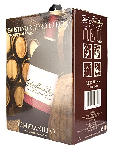 Faustino Rivero Ulecia - Tempranillo La Mancha Trocken - 5 L Bag In Box (1 x 5 l) von Faustino