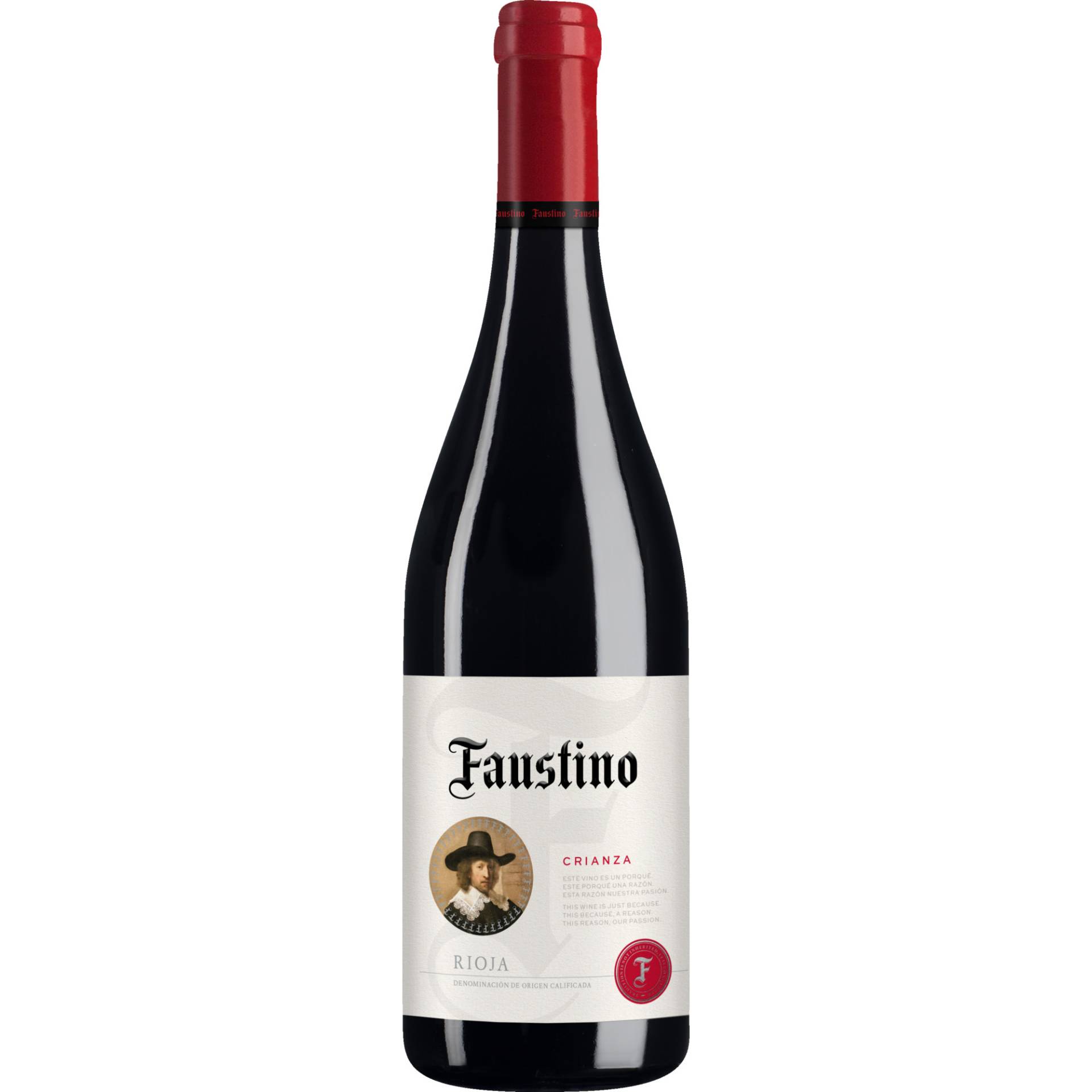 Faustino Rioja Crianza, Rioja DOCa, Rioja, 2020, Rotwein von Faustino S.L., 01320 Oyón (Álava), España
