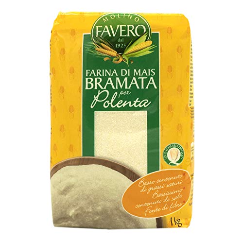 Polenta - Bramata Bianca, Maisgrieß, weiß und grob, Favero, 1 kg von Favero