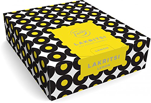 Fazer Lakritsi Lemon - Zitrone gefülltes Original Finnisch schwarzes Lakritze 20g x 30 stck von Fazer