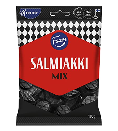 10 x Fazer Salmiakki Mix 180 g finnische Süßigkeitenbeutel von Fazer