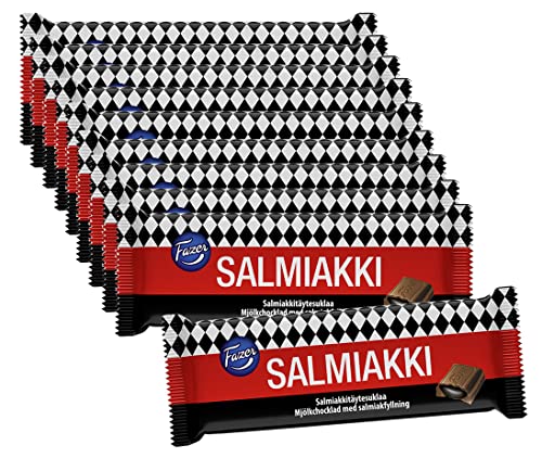 10er SET Fazer Salmiakki Schokolade 100 g Tafel / Milchschokolade mit salzigem Lakritz 10er SET Fazer Salmiakki Schokolade 100 g Tafel / Milchschokolade mit salzigem Lakritz von Fazer