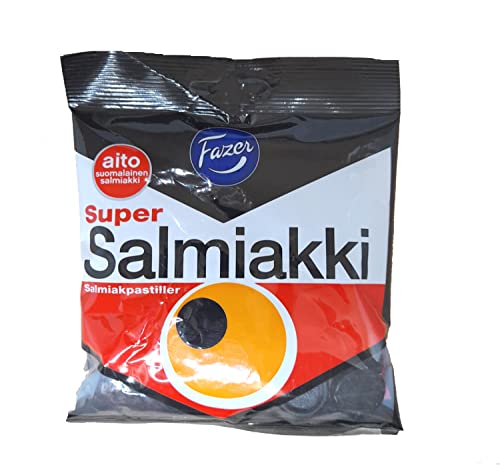 2 Bags (80g) of Fazer Super Salmiakki von Fazer
