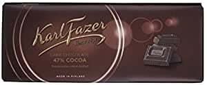 4 Bars of Karl Fazer Dark Chocolate, Cocoa 47% Finland by Fazer von Fazer