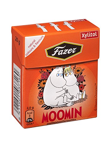 5 Boxes x 20g of Fazer Xylimax Moomin - Xylitol - Natural Flavours & Colours - Fruit - Pastilles - Drops - Dragees - Candies - Sweets von Fazer