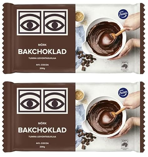 Fazer Back dunkle Schokolade 2 Bars von 200 g 14,2 Unzen von Fazer