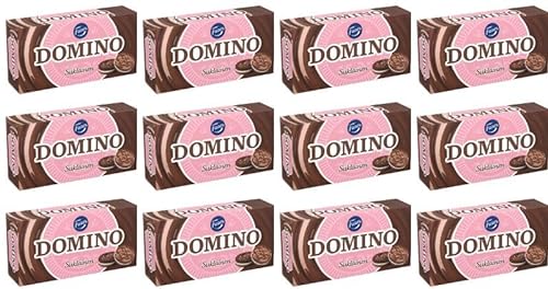 Fazer Domino Chocolate Cooled Kekse 12 Kisten mit 354 g 150 Unzen von Fazer