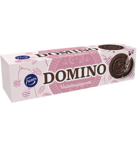 Fazer Domino Raspberry Yoghurt Kekse 1 Box of 175g von Fazer