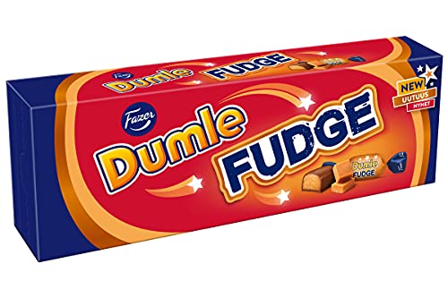Fazer Dumle Fudge Schokolade Pralinen mit Toffee-Füllung, einzeln verpackt, Geschenk Box 320g von Fazer