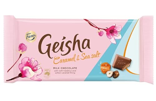Fazer Geisha Karamell & Meersalzschokolade 12 Balken von 121 g 51,6 Unzen von Fazer