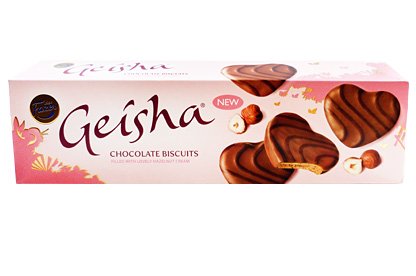 Fazer Geisha- Schokoladenkekse mit Haselnussfüllung 100g von Fazer