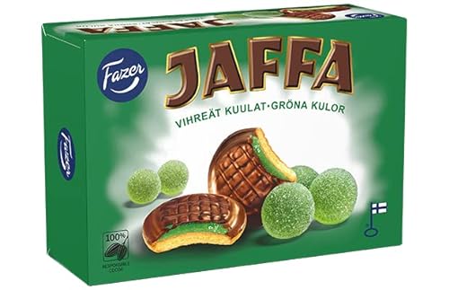 Fazer Jaffa Green Gelees Schokolade 1 Box von 300 g 10,6oz von Fazer