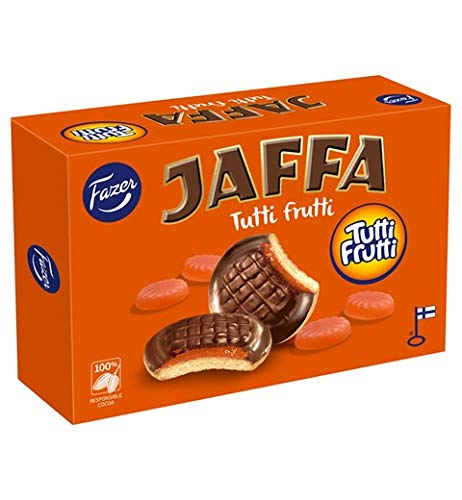 Fazer Jaffa Tutti Frutti Schokolade 1 Box of 300g von Fazer