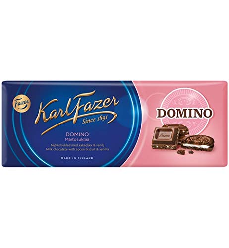 Fazer Karl Fazer Domino milk Schokolade 4 Riegel of 195g von Fazer