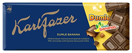 Fazer Karl Fazer Dumle Bananenschokolade 1 Bar von 200 g 7,1oz von Fazer