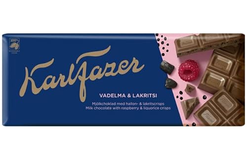 Fazer Karl Fazer Himbeer & Likorice Milchschokolade 10 Bars von 200 g 71 Unzen von Fazer