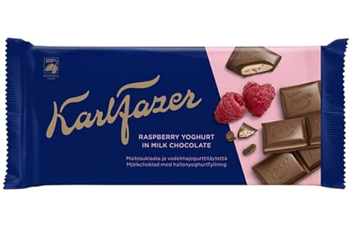 Fazer Karl Fazer Himbeerjoghurt -Schokolade 2 Bar von 121 g 8,6 Unzen von Fazer