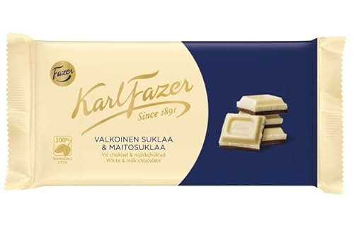 Fazer Karl Fazer White & Milchschokolade 40 Bars von 131 g 184 Unzen von Fazer