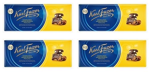 Fazer Karl Fazer Whole hazelnuts in milk Schokolade 4 Riegel of 200g von Fazer