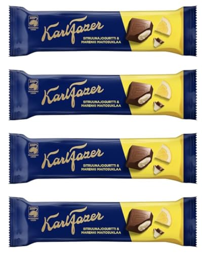 Fazer Karl Fazer Zitronenjoghurt -Schokolade 4 Stöcke von 37 g 5,2 Unzen von Fazer
