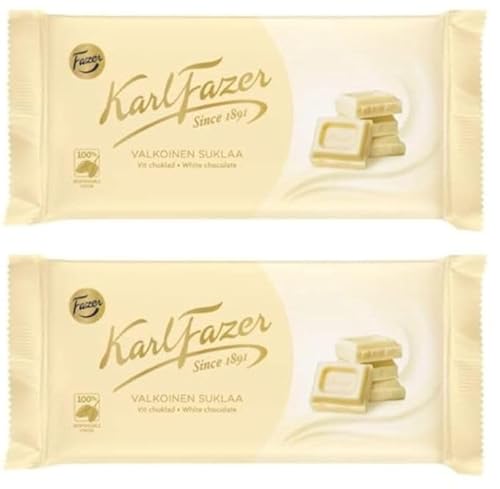 Fazer Karl Fazer weiße Schokolade 2 Bar von 131 g 9,2 Unzen von Fazer