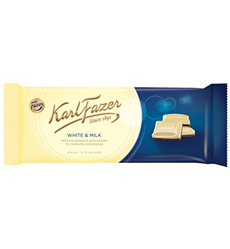 Fazer KarlFazer White chocolate & milk Schokolade 20 Riegel of 100g von Fazer