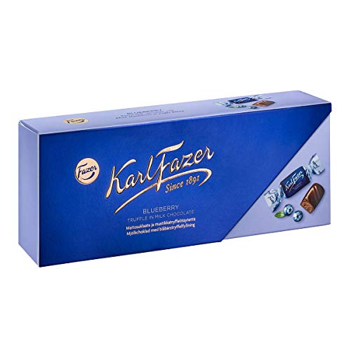 Fazer Milk Chocolate Blueberry truffle box 270g (set of six) = 1620 grams Milchschokolade Blueberry Trüffel Box 270g (Satz von sechs) von Fazer