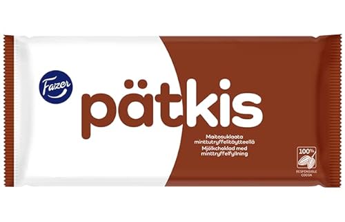 Fazer Patkis Originalschokolade 12 Balken von 121 g 51,6 Unzen von Fazer