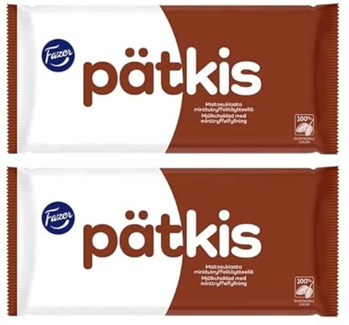 Fazer Patkis Originalschokolade 2 Bar von 121 g 8,6 Unzen von Fazer