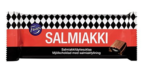 Fazer Salmiakki - Milchschokolade mit Salziger Lakritze Füllung (3er Pack) von Fazer