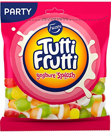 Fazer Tutti Frutti Joghurt Splash - Original - Finnisch - Fruchtig - Weingummi - Süßigkeiten - Mitgebsel 350g von Fazer